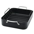 thumbnail image 5 of KitchenAid Hard Anodized 13x15.75 Inch Roaster with Removable Nonstick Rack, Oven Safe to 500°F, Matte Black, 5 of 14