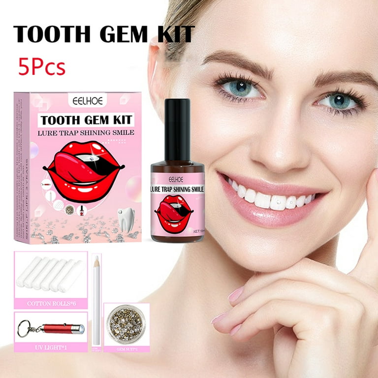 Tooth Jewelry Kit Professional DIY Tooth Gem Kit With Curing Light And Glue  Women Temporary Tooth