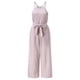 thumbnail image 4 of Moda Mujer Verano Casual Rayas Estampado Sin Mangas Cuello Redondo Cordones Recto Pantalones Mono Odeerbi ODB-6, 4 of 7
