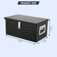 thumbnail image 7 of 20 Inch Heavy Duty Aluminum Diamond Plate Tool Box Pick Up Truck Bed RV Trailer Toolbox Waterproof Square Storage Organizer with Side Handle, Lock and Keys -20"x 12"x 10", Black, 7 of 7