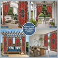 thumbnail image 5 of Red Bohemian Outdoor Curtains for Patio Waterproof,Windproof Privacy Curtains with Weighted Bottom,Boho Flower Abstract Modern Retro Art Outside Drapes for Picnic Garage Yard Cabana 54"x95" 2 Panel, 5 of 8