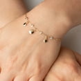 thumbnail image 2 of 14K Yellow Gold Flat Disc Charm Bracelet, 2 of 3