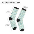 thumbnail image 3 of Pofeuu Daisy Floral A Print Crew Socks, Adult Running Hiking Socks for Youth and Adult, 3 of 7