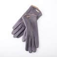 thumbnail image 1 of Guantes de invierno con pantalla táctil abatible, cálidos, forrados con vellón, a prueba de viento, de gamuza, para estudiantes, esquí y ciclismo, para mujer, 1 of 2