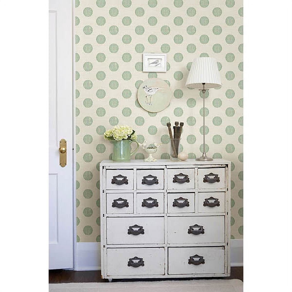 A-Street Prints Lise Turquoise Medallion Wallpaper