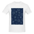 thumbnail image 4 of Bingfone Snowflake Dark Blue Men'S Loose Fit Short-Sleeve Pocket T-Shirt, 4 of 7