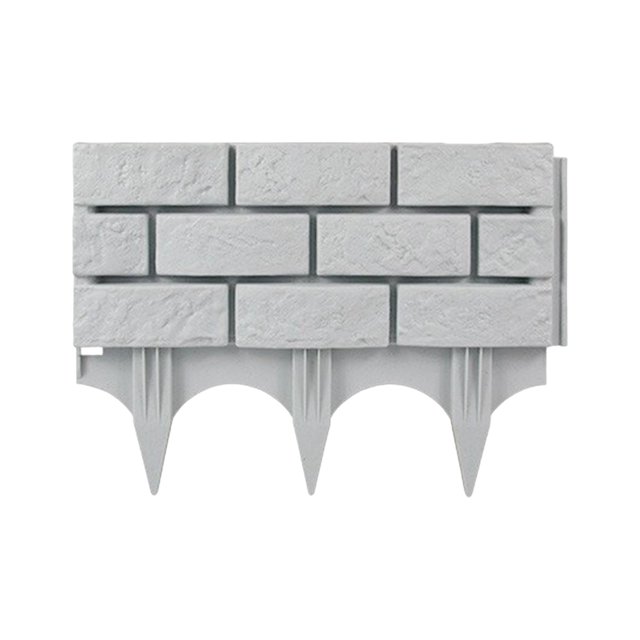 Almencla Plastic Garden Fence Edging with Stakes Multifunctional Sturdy 17.3x12.6inch Grey