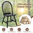 thumbnail image 5 of Giantex 2-Piece Windsor Dining Chairs, Heavy-Duty Rubber Wood Kitchen Side Chairs, Black, 5 of 8