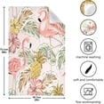 thumbnail image 3 of GZHJMY Tropical Pink Flamingo Birds Pineapples Hibiscus Flowers Bouquets Palm Leaves Kitchen Towels Set of 1 Hand Towels Tea Towels Ultra Absorbent for Cleaning Washing Drying Dishes Tablew, 3 of 7