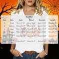 thumbnail image 4 of JTZGDY Halloween Tops for Women Dressy Casual Fall 3/4 Length Sleeve Thanksgiving Day Funny Ghost Pumpkin Printed V Neck Graphic Tunic Shirts Loose Oversized Comfy Pullover Blouse, 4 of 6