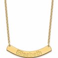 thumbnail image 1 of Ss/Gold Plated Ss/Gold-Plated Medium Polished Curved Arial Rounded Bar Necklace (18 X 37.7) Made In United States -Jewelry By Sweet Pea, 1 of 3