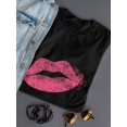 thumbnail image 3 of Kiss Lips Grunge Style Graphic Women T-Shirt, Female Large, 3 of 4