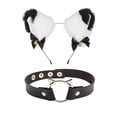 thumbnail image 1 of Qarigey Diadema con orejas de gato de peluche, accesorio de Cosplay, accesorios para festivales, gargantilla de corazón, práctico para llevar, Accesorio para el cabello tipo 7 Qarigey AP007137-07, 1 of 6
