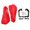 Red, variant on Quick Mount Motorcycle Handguards Strong ABS Component Protective ABS Hand Shielding Set for Trail Riding & City Use