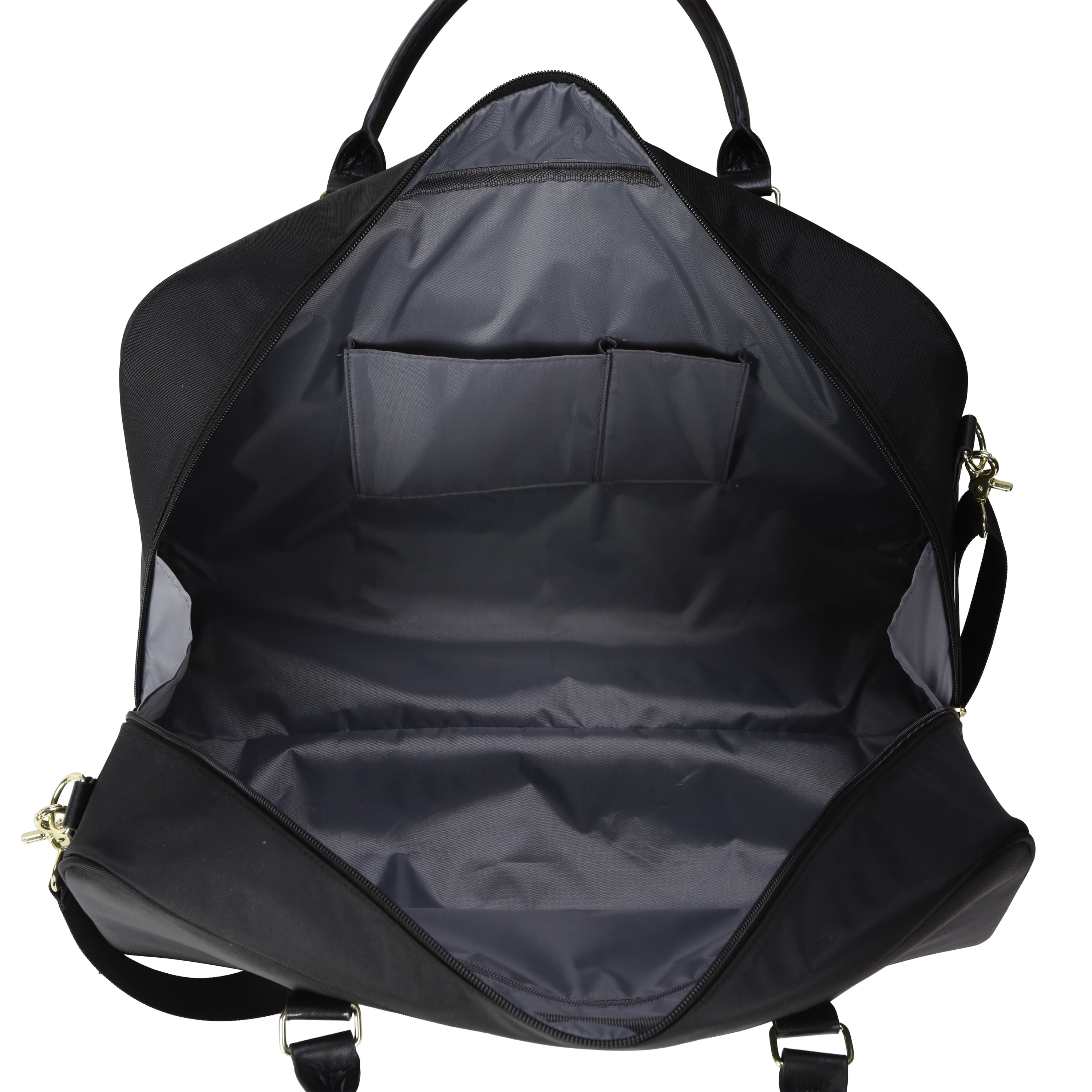 Black Polyester Travel Bag with Multiple Compartments - Safe