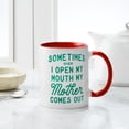 thumbnail image 4 of CafePress - Sometimes When I Open My Mouth Green Mug - 11 oz Ceramic Mug - Novelty Coffee Tea Cup, 4 of 4
