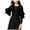 black, variant on Mare Mare Womens Ruffle Sleeve Knit Sweater, Black, Large