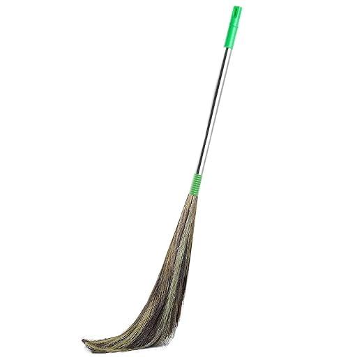 Magic Providers 350 Gm Natural Grass Broom Stick | For Home Cleaning | Phool Jhadu With 50 Cm Long Handle | Housekeeping & Cleaning Supplies Product For House & Office - Random Color - Pack Of 1