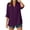 a13-Purple, variant on Women's Cotton Linen V Neck T-Shirts Loose Fit 7'rch Sleeve Tops Soft Solid Casual Summer Clothes Size S,Sky Blue