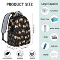 thumbnail image 6 of Bulldog Dog and Footprints Backpack for School,Cute School Bag,Schoolbag with Adjustable Shoulder Straps & Padded Back,15.3"x11"x6.7", 6 of 6