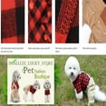 thumbnail image 4 of Pet Suspender Trousers British Grid Style for Dog Cat Yorkshire Terrier(Red), 4 of 7