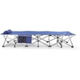 thumbnail image 2 of Alpcour Compact Folding Camping Cot - Single Person, Heavy Duty, Indoor & Outdoor Bed with Pillow - Royal Blue, 2 of 9