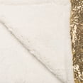 thumbnail image 5 of Northlight Shimmering Sequins with Fleece Christmas Throw Blanket - 49" x 67" - Gold and White, 5 of 8