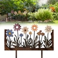 thumbnail image 4 of Garloy Metal Flower Garden Stakes,Metal Wild Flowers Stakes,Fence Topper Decor,Garden Stakes Decorative,Lawn Art Decor Plants Yard Decorations,Metal Flowers Yard Art,Metal Outdoor Flowers,2PCS, 4 of 5