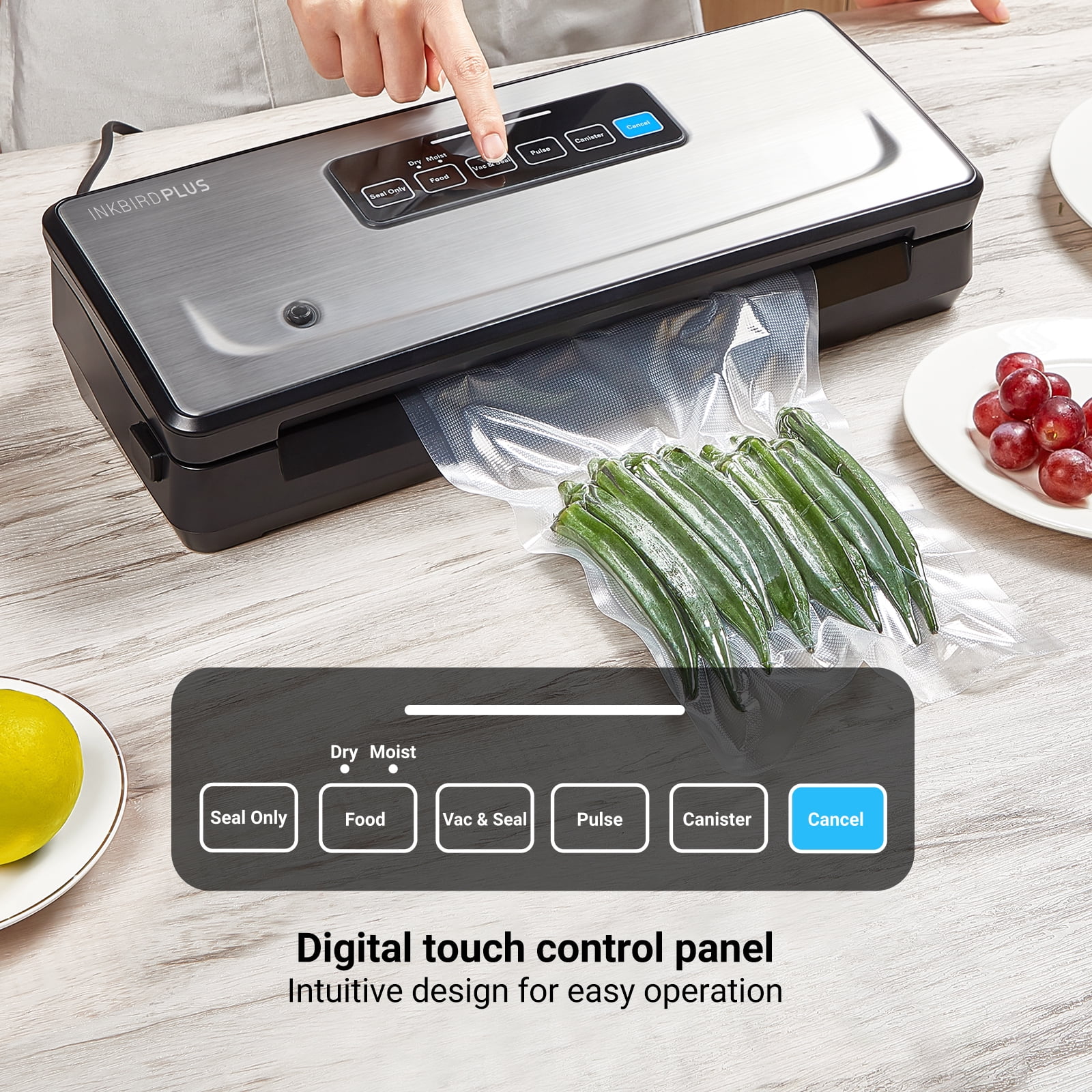 Inkbird Vacuum Sealer Machine & WiFi Sous Vide Precision Cooker Bundle, 7 Modes Food Sealer with Built-in Cutter