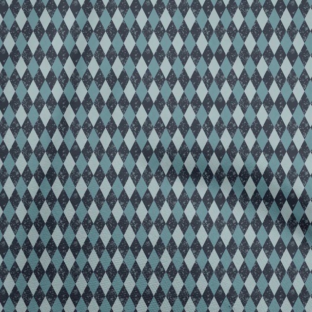 oneOone Polyester Spandex Grayish Blue Fabric Argyle Craft Projects Decor Fabric Printed By The Yard 56 Inch Wide