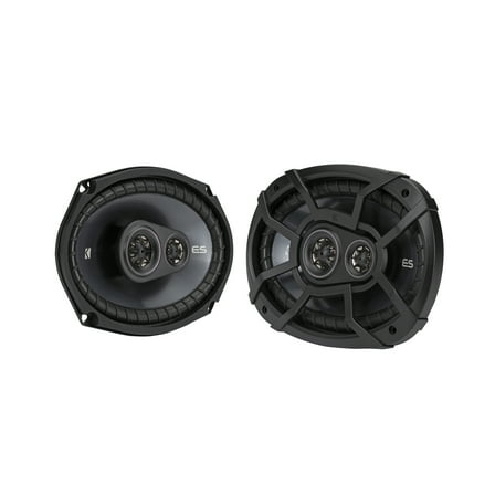 KICKER 48ESC693 - 6x9 inch, 350 Watts Peak, 3-Way Car Speakers, Black Grilles, Poly-Blend Cone
