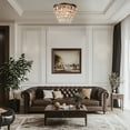 thumbnail image 5 of Vintage Antique Bronze Semi Flush Mount, 15 Inch Crystal Droplets Flush Mount Light, Unique Elegant Metal Close to Ceiling Light for Lving Room, Dining Room, Bedroom, 5 of 8