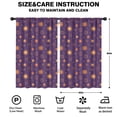 thumbnail image 2 of Blackout Kids Curtains,Purple Sun Star Circle Pattern Childrens Insulated Curtains Set Of 2,Bedroom Essentials,Toddler Room Decor 52"x84", 2 of 5