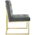 thumbnail image 2 of Modway Privy 18.5" Stainless Steel Velvet Dining Chair in Gold/Charcoal, 2 of 8