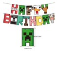 thumbnail image 3 of 1 Set Birthday Party Decorations For Boys,Video Gaming Style Party Balloon Happy Birthday Decorations, Pixel Theme Balloon And Cake With Flag, Birthday Party Supplies, 3 of 4