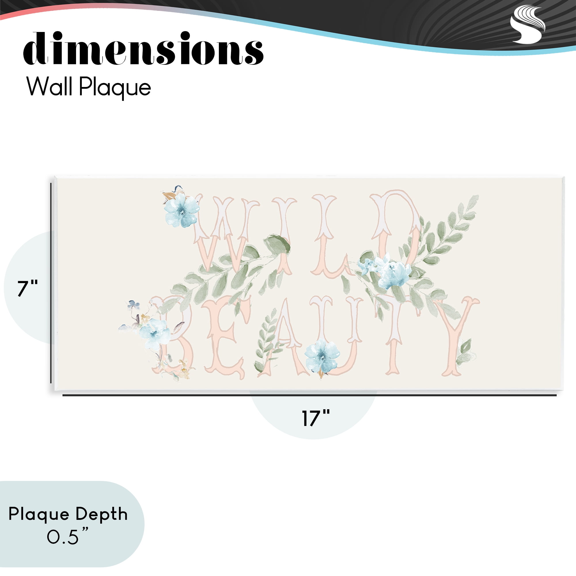 Stupell Industries Wild Beauty Florals Wall Plaque Art, design by Patricia Pinto