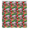 thumbnail image 3 of Tropical Shower Curtain, Exotic Botany Concept with Plumeria Magnolia and Hibiscus Flowers with Palm Leaves, Fabric Bathroom Set with Hooks, 69W X 75L Inches Long, Multicolor, by Ambesonne, 3 of 3