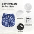 thumbnail image 4 of Balery Beautiful Snowflake Butterfly Pantalones cortos deportivos para mujer con forro y dos bolsillos, elásticos, para entrenamiento, gimnasio, yoga-X-Large, 4 of 7