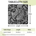 thumbnail image 2 of 34x34 Inch Square Tablecloth with Stretch Elastic Hem, Boho Floral Pattern for Card Tables and Outdoor Dining, 2 of 6