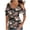 Black, variant on IROINNID Womens Casual Classic Flower Printed Tunic Tops Crewneck Short Sleeve Off Shoulder Blouse