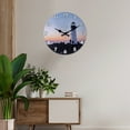 thumbnail image 6 of Lighthouse Round Wall Clock 16 Inch Beach Wall Clocks Battery Operated Silent Non-Ticking Wooden Wall Clock for Bathroom Bedroom Living Room, 6 of 7