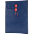 thumbnail image 1 of PU Leather A4 File Folder Document Holder Filing Envelope Project File Portfolio with String Tie Closure 3/4 Inch Expansion, 1 of 6