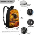 thumbnail image 5 of Uourmeti Pug Sunflower Design Backpack, Roomy Storage Bookbag 17 Inch Non Fade Student Bookbag for Work School, 5 of 6