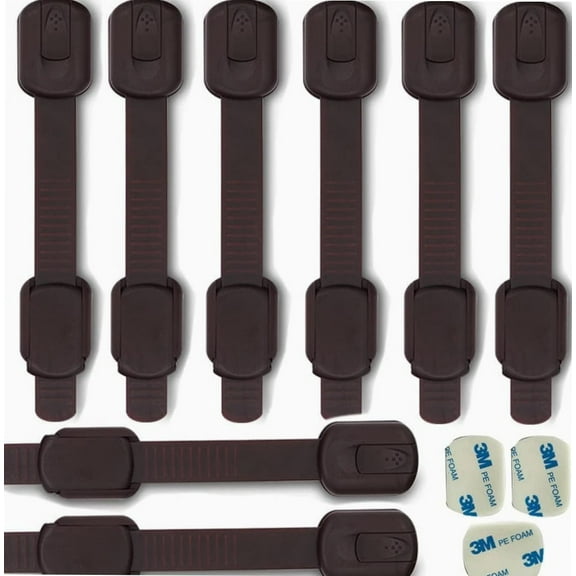 Child Safety Cabinet Locks for Baby Proof,Child Proof Safety Locks for Cabinets,Drawers,Cupboard,Oven,Fridge(Black Cabinet Locks-8Packs)