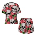 thumbnail image 4 of Xecao Skull and Roses print Swimsuit for women, Summer-ready, sporty style.Quick-dry fabric. Many sizes & colors., 4 of 9