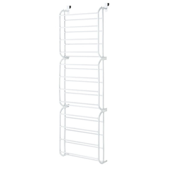 Whitmor 12-Tier 36 Pair OTD Shoe Rack - Resin -White