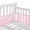 Pink, variant on HALO Breathable Mesh Crib Liner for Full-Size Cribs, 100% Polyester Crib Bumper, White, 2 Panels