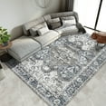 thumbnail image 2 of FairOnly 8'x10' Washable Rugs for Bathroom Living Room Low Pile Ultra-Thin Area Rugs for Bedroom Home Office Rugs Grey Blue Carpet, 2 of 6