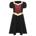 thumbnail image 3 of iiniim Girls Renaissance Victorian Short Sleeve Ruffled Royalty Princess Dress Black 10, 3 of 7