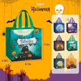 thumbnail image 6 of 12PCS Halloween Gift Bags 9.1×7.87×4.3 In, Halloween Non-Woven Reusable Tote Bags with Handles, Halloween Candy Bags, Trick or Treat Goodie Bags for Kids Party Favors, 6 of 7